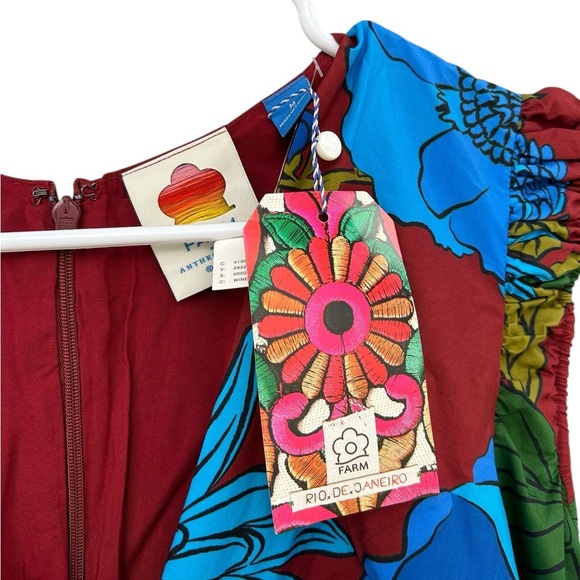 NWT Farm Rio Long-Sleeve V-Neck Midi Dress - Size Medium - Picture 10 of 15